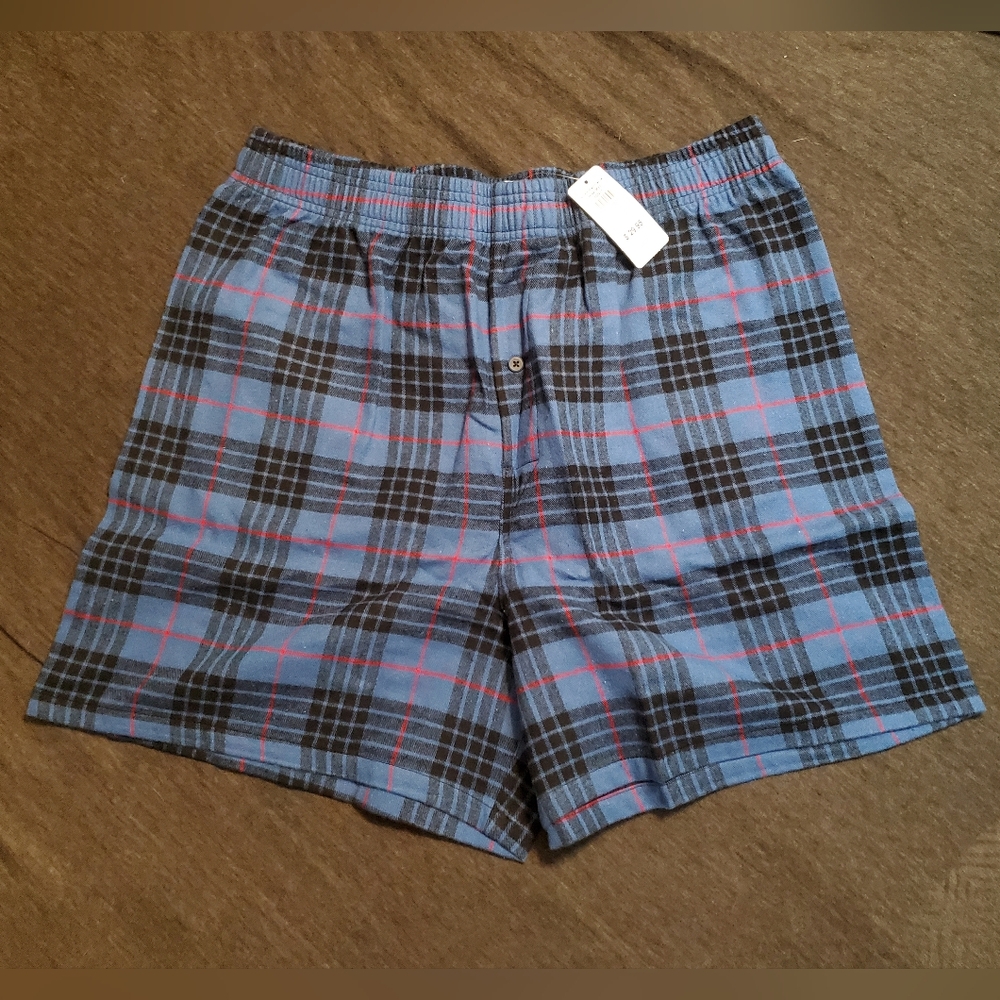 L.L. Bean scotch plaid flannel boxer pajama shorts